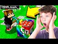 TROLLING MY LITTLE BROTHER IN MINECRAFT WITH RAINBOW LUCKY BLOCKS! *RAGE WARNING*