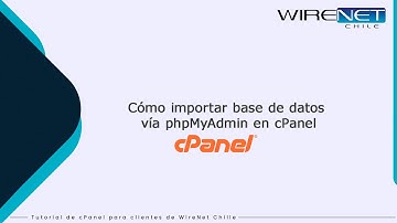 Cómo importar base de datos vía phpMyAdmin en cPanel