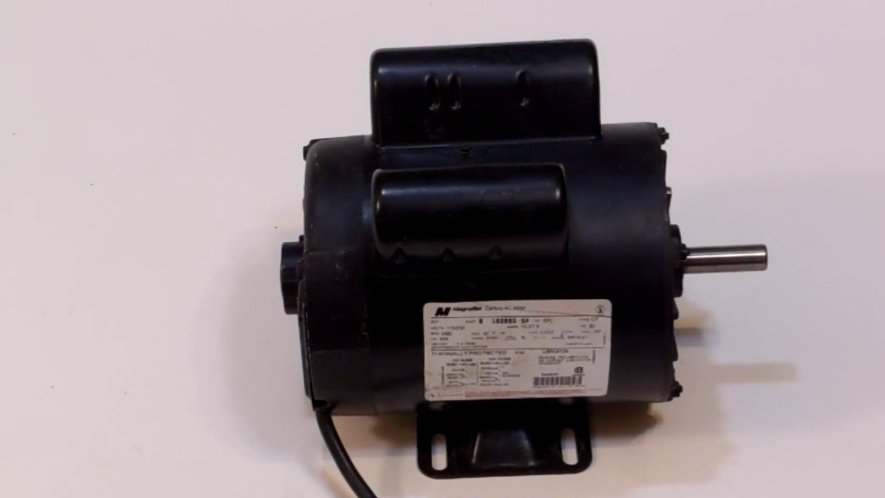 MagneTek Century 1-1/2HP 1.5HP AC Air Compressor Motor - YouTube