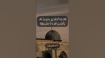 سورة يوسف الآية ٨٦ و ٨٧ بصوت الشيخ محمد صديق المنشاوي