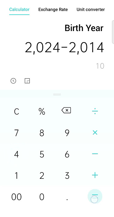 calculate Age fastely (Current Year  - Your Birth Year = Your Age)