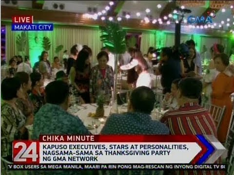 24 Oras: Kapuso executives, stars at personalities, nagsama-sama sa Thanksgiving Party ng...