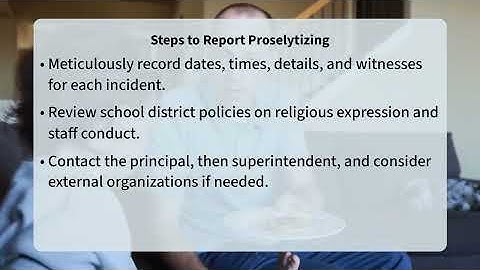 How To Report Religious Proselytizing In Public School?