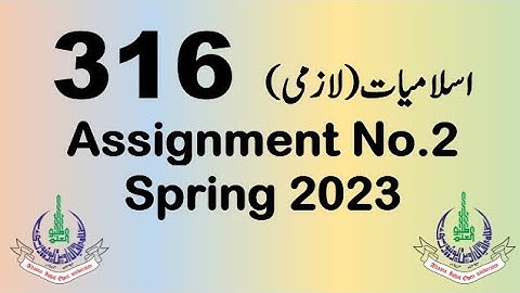 AIOU Code 316 Solved Assignment No.2 Spring 2023
