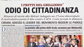 Prime pagine dei giornali di oggi 8 dicembre 2022. Rassegna stampa. Quotidiani nazionali italiani