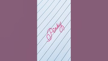 Pinky Name writing #art #shorts #calligraphy #cursive #namewriting