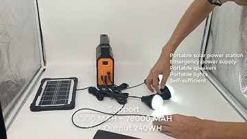mini solar lighting portable power station