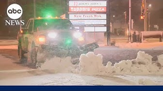 Thumbnail for Winter storm warnings as snow and ice cause travel chaos