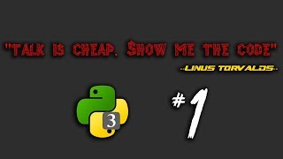 Python Tutorial For Absolute Beginners #1 : Variables and Strings