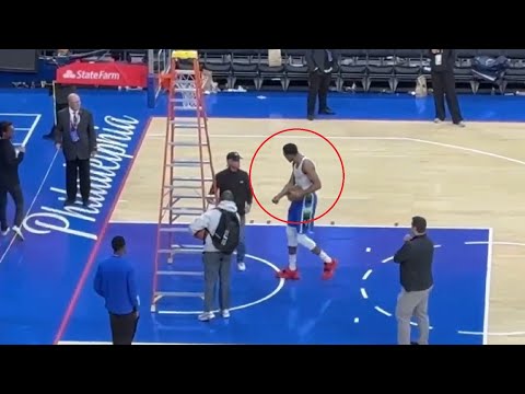 Bucks' Giannis Antetokounmpo explains ladder incident after loss to 76ers