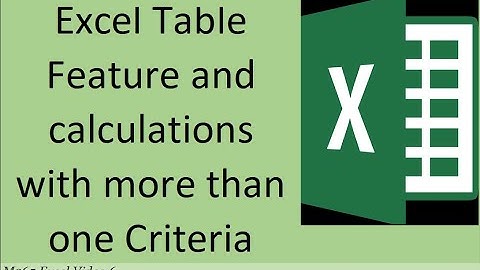 M365 Excel Basics Video 6: Excel Table Feature and Calculations with more than one Criteria