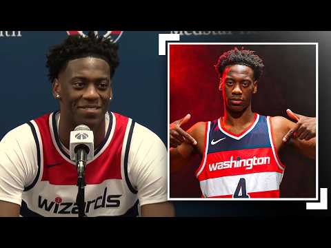 AJ Dybantsa on Feeling No Pressure, Life in D.C. & Teammate Connection at Wizards Media Day