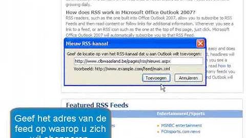 RSS-feeds in Outlook