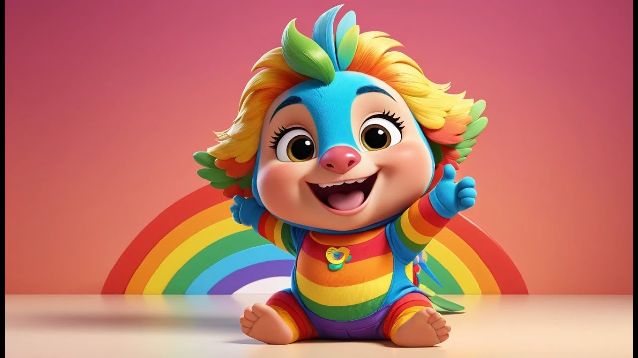 🦜 Colorful Parrot Paints the Rainbow Wall 🌈🎨🎶 | Fun Colors & Learning Song for Toddlers