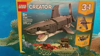 lego creator 31381 speed build 379pcs Fierce shark with a treasure chest