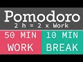 Pomodoro technique   teknii 2 h  2 x work 50  10