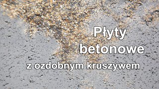 Płyty betonowe z ozdobnym kruszywem (Złotym, srebrnym) Luiziano