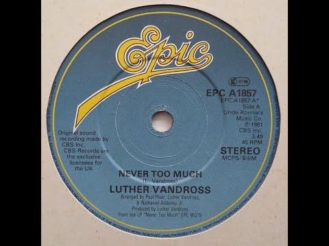 Luther Vandross - Never Too Much(1981) Justin Strauss Remix - YouTube