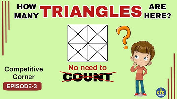 How to find number of triangles in squares? - Math Puzzle - Competitive Exam - Episode-3