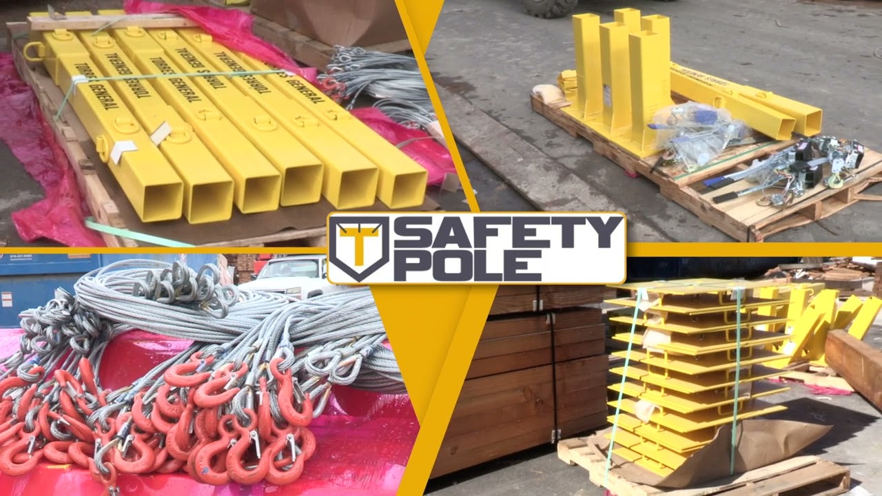 Cómo instalar un sistema de postes de seguridad para protección contra caídas  - Español