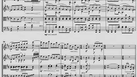 Carter Pann - Love Letters for String Quartet (2000) [Score-Video]
