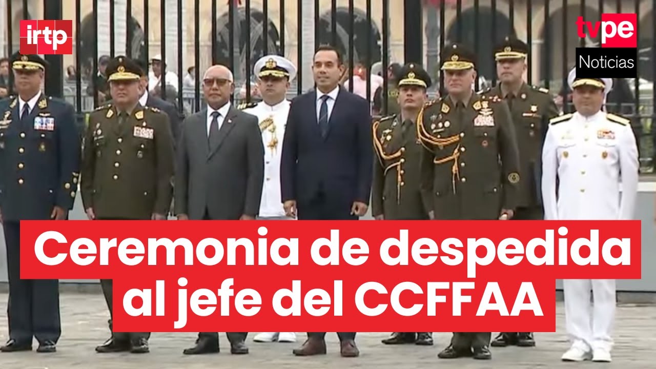 Presidente Jerí lidera ceremonia de despedida de jefe del Comando Conjunto de las Fuerzas Armadas