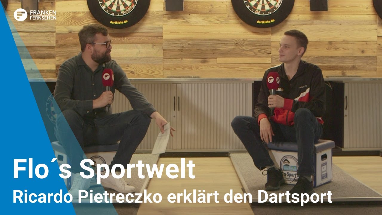 Flo´s Sportwelt Dartprofi Pietreczko erklärt den Dartsport