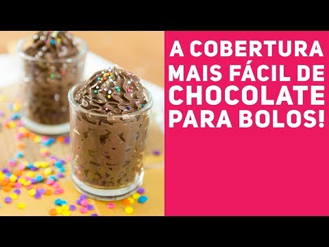 A COBERTURA MAIS FÁCIL DE CHOCOLATE PARA BOLOS (Ganache Falsa)  - Receitas de Minuto EXPRESS #279