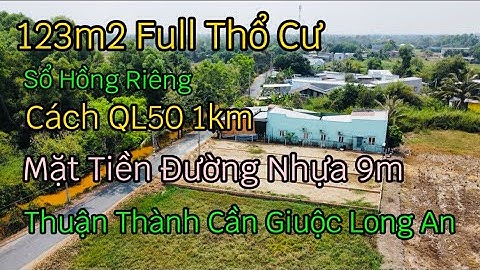 Đất Cần Giuộc / Không Có Lô Thứ 2 Mặt Tiền Đường Nhựa 9m View Kênh Cách QL50 1km