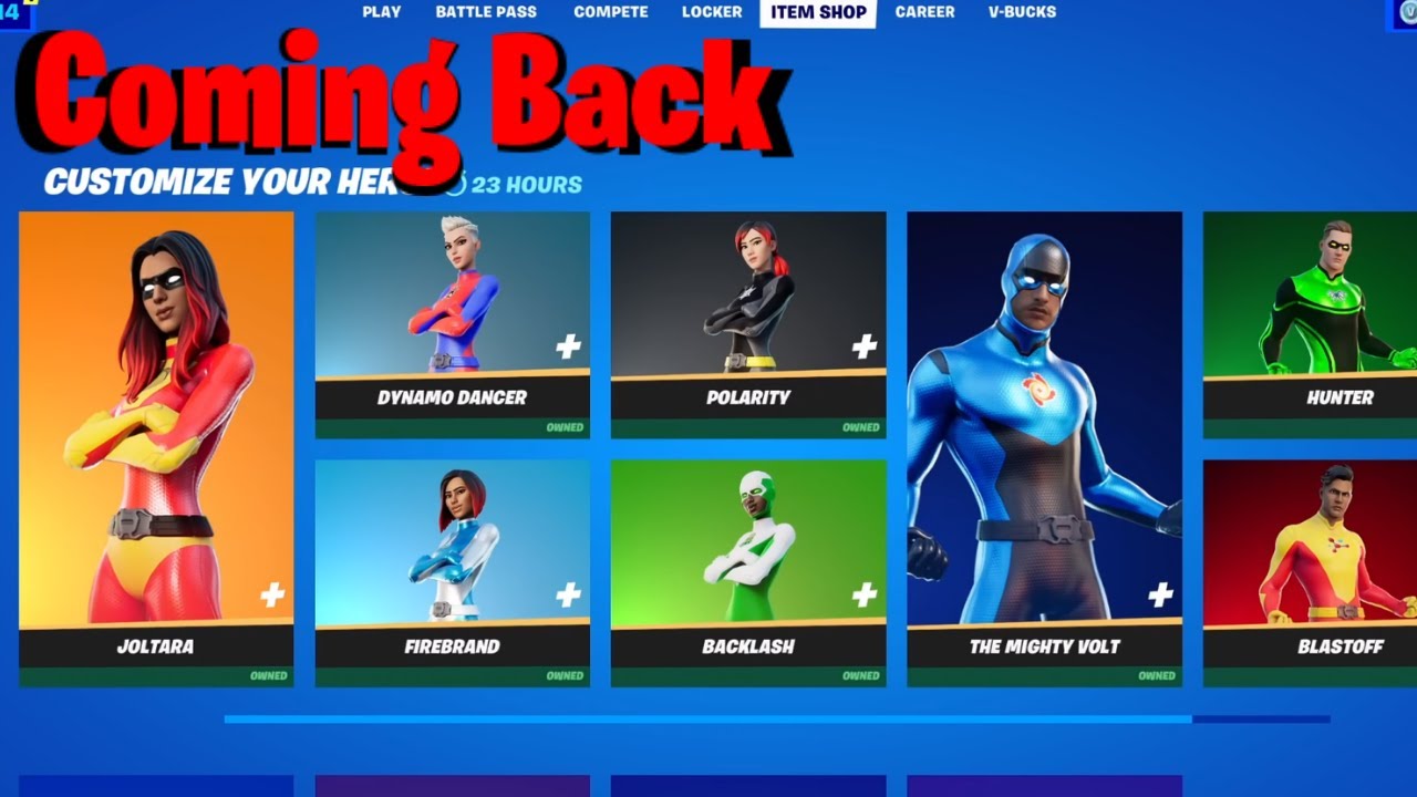 SUPERHERO SKINS Return Release Date In Fortnite Item Shop! (Superhero ...