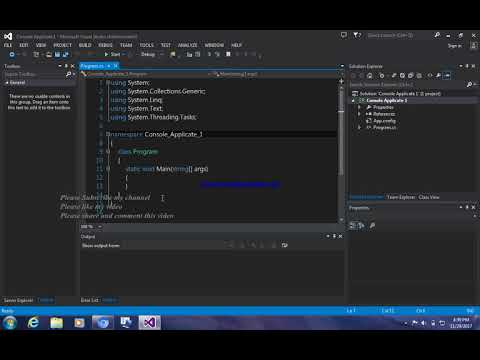 How to create simple Hello World Console App in C# (English)