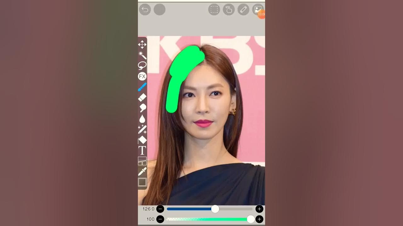 Kim So Yeon green hair /#ibispaintx
