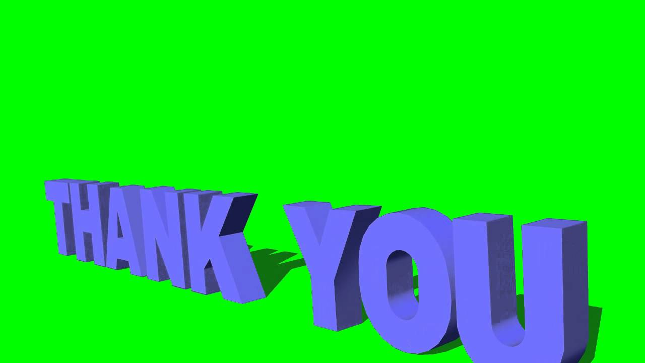 Thank You 3d Text With Camera Movement Green Screen Effects Free Use Youtube