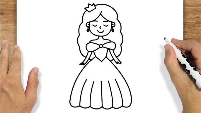 COMO DESENHAR UMA PRINCESA FACIL PASSO A PASSO 