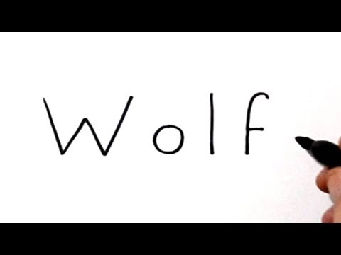 How to Draw a WOLF Using the Word WOLF