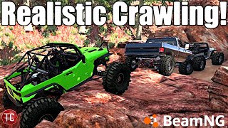 BeamNG.Drive: REALISTIC ROCK CRAWLING! NEW JEEP JL & CUSTOM CHEVY SQUAREBODY! (MULTIPLAYER MODS!) screenshot 5