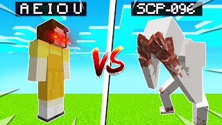 ใครจะชนะ?! เมื่อ ตุ๊กตาเด็ก A E I O U จาก Squid Game มาปะทะกับ SCP-096!! (Minecraft Mobs Battle)