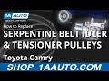How to Replace Serpentine Belt Tensioner Idler Pulleys 2012-17 Toyota Camry