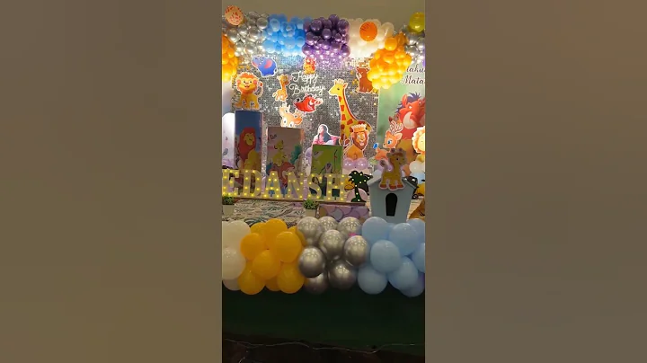 Jungle theme decorations || birthday decorations  #jungle #birthday #balloon #decoration #shorts