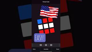 How to make the American flag 🇺🇸 on a Rubik's Cube #shorts #flags #usa #rubikscube #tutorial #fun