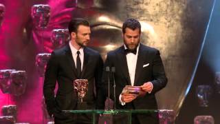 Chris Evans and Henry Cavill at the BAFTAs 2015