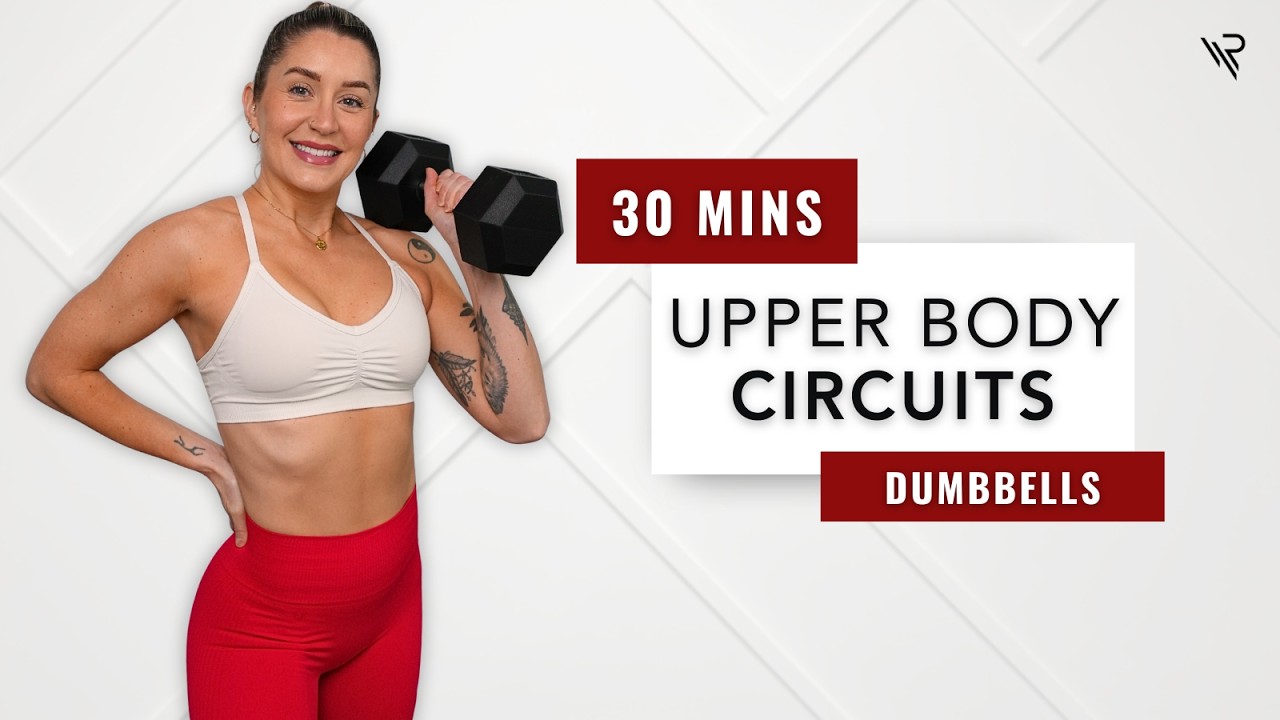 30 Min Shoulders, Back & Arms Dumbbell Workout (All Standing Upper Body Circuit Style Training)