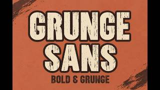 Grunge Sans: Bold Distressed Display Font for Urban Vintage Branding Design