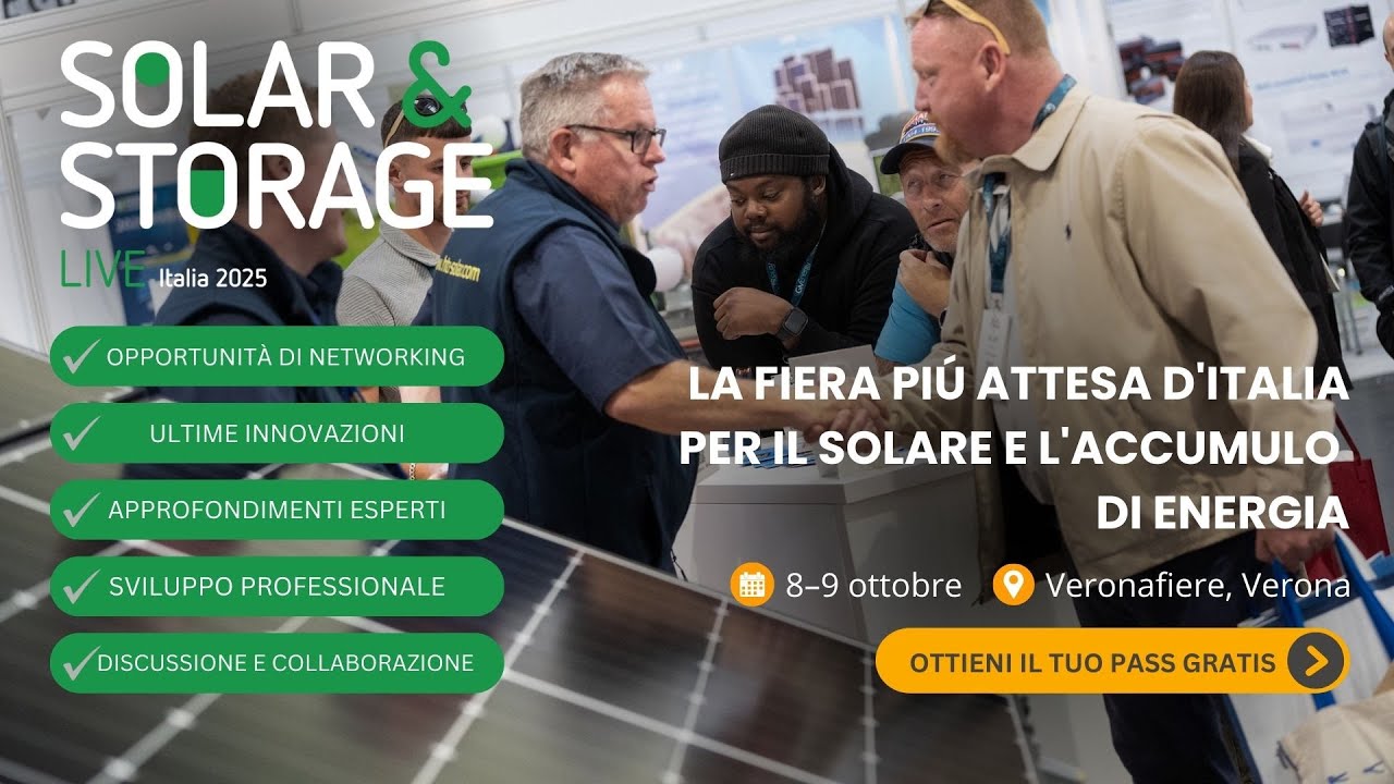 Ottieni Il Tuo Biglietto Gratis 🎟 8 - 9 Ott | Veronafiere, Verona - Solar & Storage Live Italia 2025