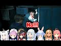 [Hololive] Their reaction to the corpse comes out from the locker in Resident Evil 2 Remake[Eng Sub]