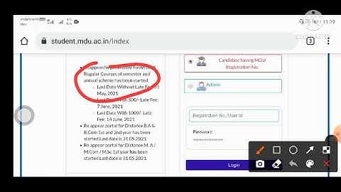 MDU Reappear/improvement  all regular course and annual scheme online form started video
