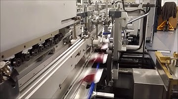 Folder Gluer PPCTS DGM Smartfold 1100SL ULTRA folding and gluing a lock bottom carton at 31k