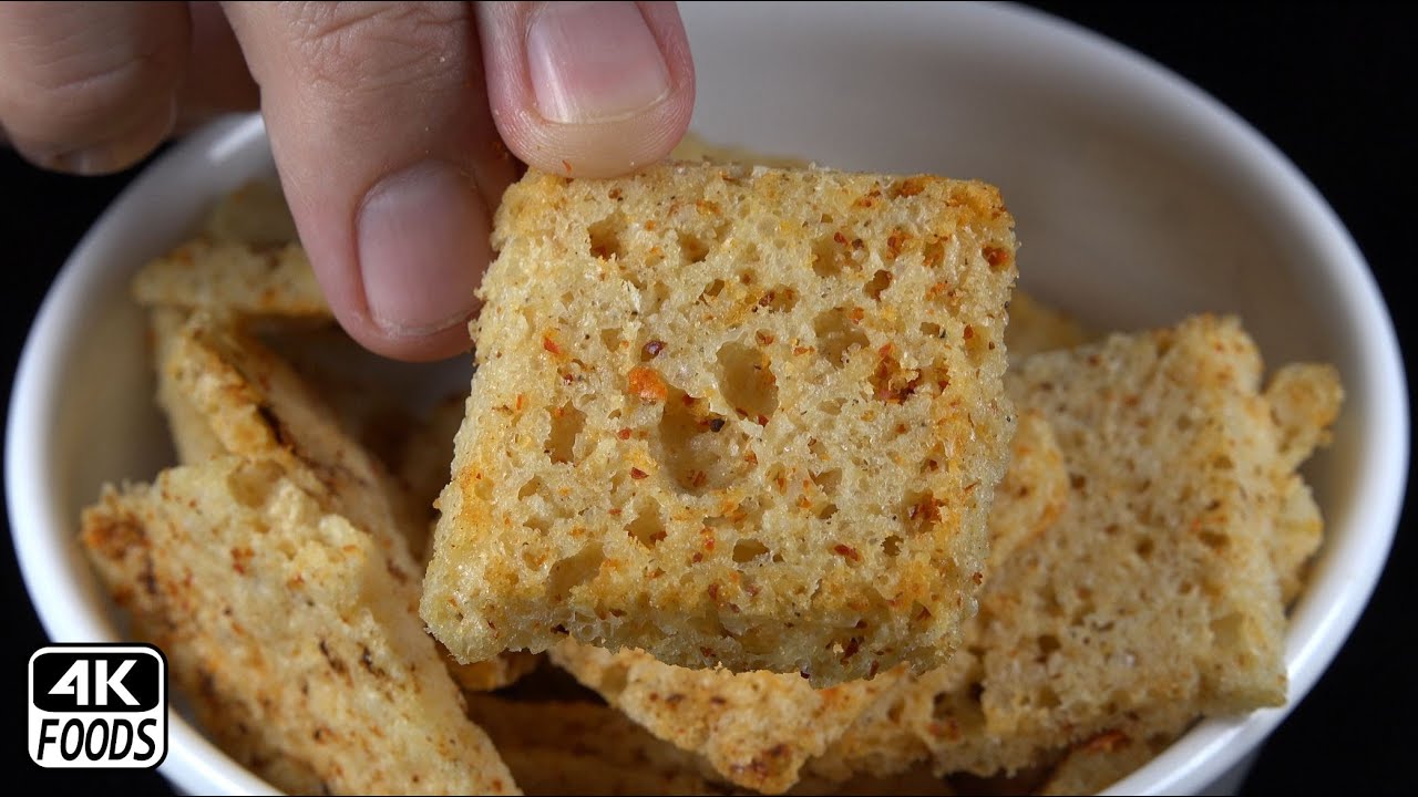 4k Foods ASMR | Crunchy Cheese Pepper Jack Crisps by Sonoma Creamery | 먹방