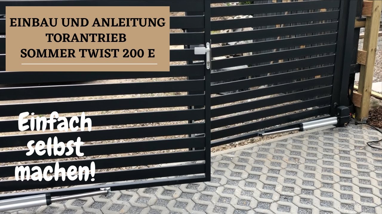 Einbau und Anleitung Torantrieb Sommer twist 200 E - YouTube