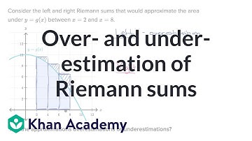 Over- en onderschatting van Riemann-sommen | AP Calculus AB | Khan Academy